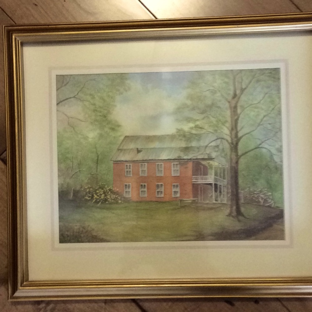 Vntg Painting Maxwell Academy 18” x 22” gold frame